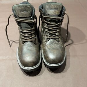 Wolverine Men's Dark Brown Leather steel toed boots